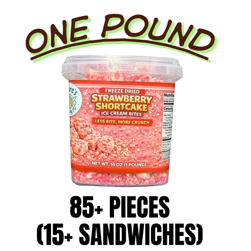 Freeze Dried Strawberry Shortcake Ice Cream Bites