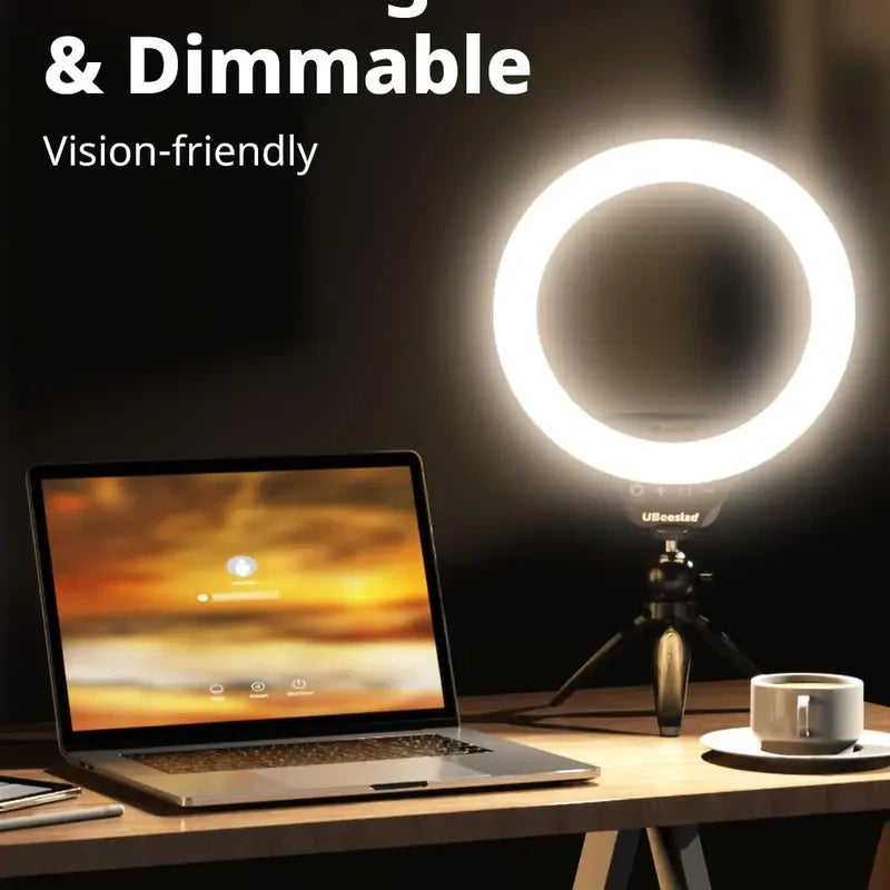 10-Inch Aluminum Selfie Ring Light Tripod
