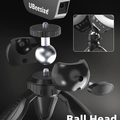 10-Inch Aluminum Selfie Ring Light Tripod
