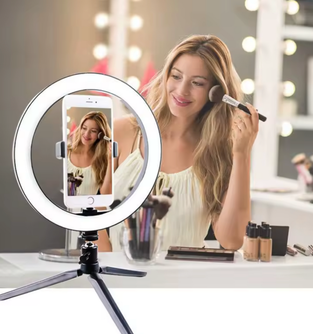 10-Inch Aluminum Selfie Ring Light Tripod